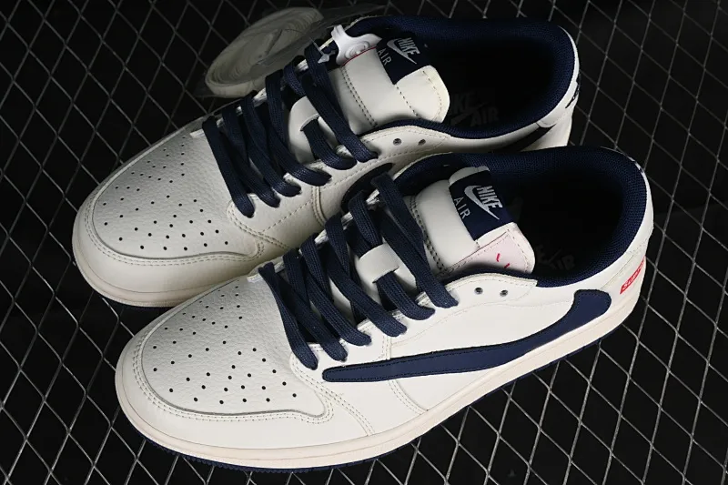 All categories Air Jordan Jordan series basketball shoes Air Jordan 1 Low High-end customized low-top sneakers Travis Scott x Fragment Design x Air Jordan 1 Low OG SP AJ1 Joe 1 Supreme joint-off-white navy low-top cultural casual sneakers XZ116